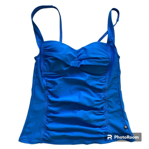 La Vie  En Rose Aqua Blue Tankini Two Piece Swimsuit Size S - Picture 2 of 9